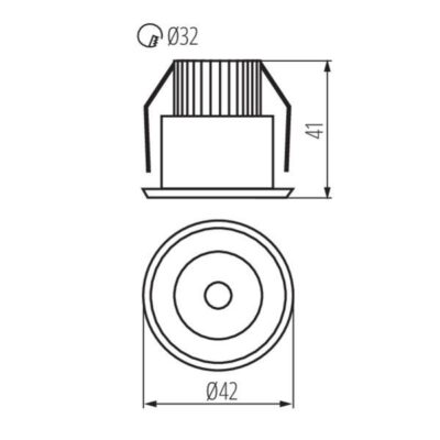 Kanlux 8103 Точково ЛЕД осветително тяло HAXA 1.2W 3000K IP20