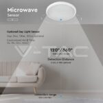 V-TAC VT-938 LED Плафониера SAMSUNG Чип 12W 120 lm/W IP65 Сензор 6400K