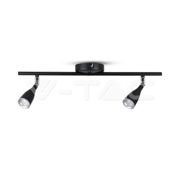 V-TAC VT-8267 9W LED Двойна Спот Лампа Топло Бяла Светлина Черна