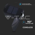 V-TAC VT-8277 Соларно тяло 1.5W Неутрална Светлина+Неутрална Светлина Черно Тяло