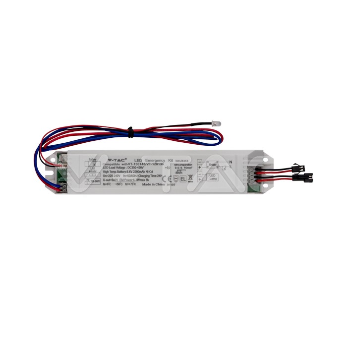 V-TAC VT-8343 54W LED Авариен Кит За Влагозащитени М-Серия