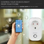 V-TAC VT-8415 WIFI SMART Контакт Преносим Съвместим с Amazon Alexa & Google Home