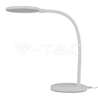 V-TAC VT-8673 7W LED Настолна Лампа Димираща Бяло Тяло 3000K