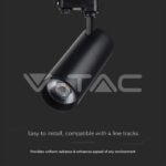 V-TAC VT-8842 30W LED COB Релсов Осветител 3 в 1 Черно Тяло