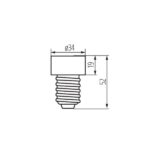 Kanlux 8850 Преходник фасунга-адаптер за цокли HLDR| IP00 35W E27|G10 220V