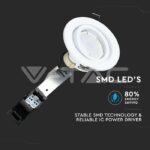 V-TAC VT-8882 LED Крушка 5W GU10 с Корпус Бяло Тяло 4500K 3 бр./Сет