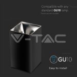 V-TAC VT-8994 GU10 Корпус Квадрат Черно Хром