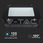 V-TAC VT-965 400W LED Прожектор SAMSUNG Чип SMD Slim Черно Тяло 6400K 120 lm/W