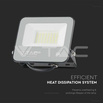 V-TAC VT-9255 30W LED Прожектор Черно Тяло 4000K 185lm/W