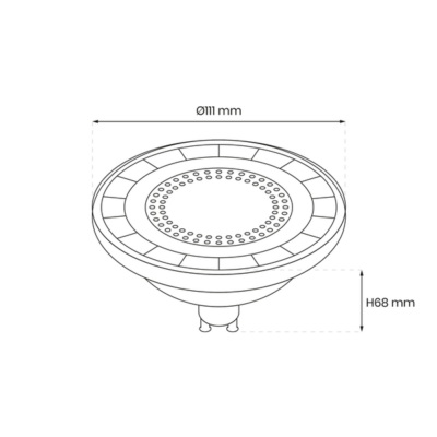 Milagro AR8037 КРУШКА AR111 - 6W GU10 4000K / Черна