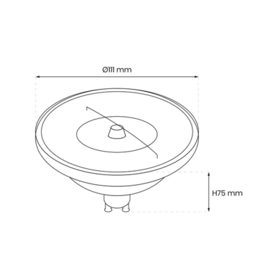 Milagro AR8615 КРУШКА ES111 - 10.5W GU10 4000K/ Бяла с рефлектор