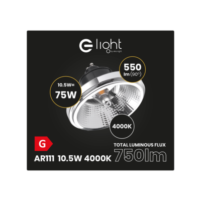 Milagro AR8617 КРУШКА ES111 - 10.5W GU10 4000K/ Черна с рефлектор