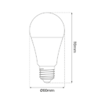 Milagro EKSM6659 Wi-FI A60 8W E27 Smart Tuya RGB+CCT+DIM LED крушка