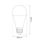 Milagro EKSM6666 Wi-FI A70 11W E27 Smart Tuya RGB+CCT+DIM LED крушка