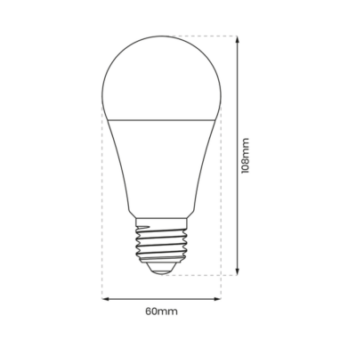 Milagro EKZA8001 LED крушка 9W E27 A60 4000K Димируема 100%/50%/25%.