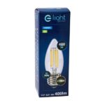 Milagro EKZF003 LED крушка с нажежаема жичка 4W C37 E27 2700K