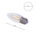 Milagro EKZF003 LED крушка с нажежаема жичка 4W C37 E27 2700K