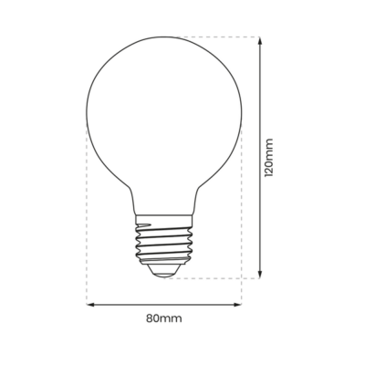 Milagro EKZF8007 LED крушка с нажежаема жичка 6W G80 E27 2700K кехлибар