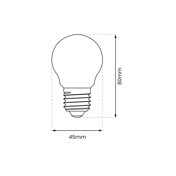 Milagro EKZF8009 LED крушка с нажежаема жичка 4W G45 E27 4000K