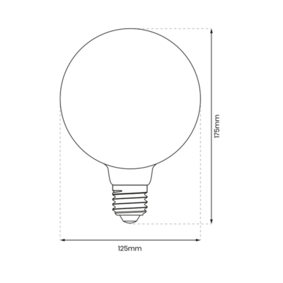 Milagro EKZF8016 LED крушка с нажежаема жичка 6W G125 E27 2700K кехлибар