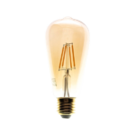 Milagro EKZF8017 LED крушка с нажежаема жичка 6W ST64 E27 2700K кехлибар