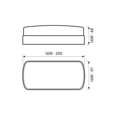 Vivalux VIV004147 Влагозащитена плафониера BALI/O LED 16W 4000K IP54