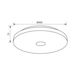 Vivalux VIV004423 Мултифункционална LED плафониера с дистанционно KATE LED 60W 3000-6400K