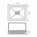 Vivalux VIV003971 LED прожектор TREND LED 50W черен 4000K