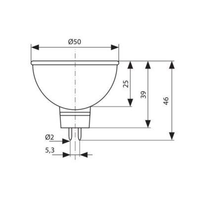 Vivalux VIV003299 Халогенна лампа MR16C 2800K 42W G5.3 12V