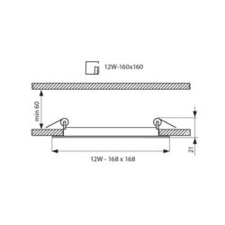 Vivalux VIV003392 LED панел GRID LED 12W 850lm бял 4000K