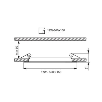 Vivalux VIV003392 LED панел GRID LED 12W 850lm бял 4000K