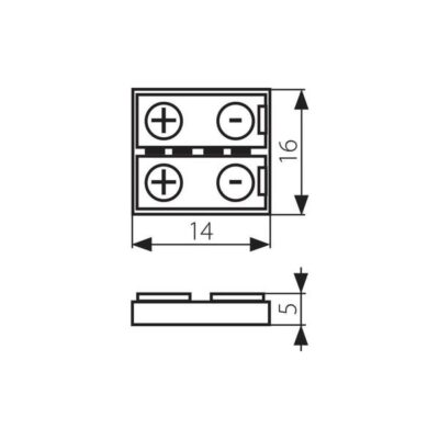 Vivalux VIV003724 Свързващ елемент за LED ленти CONNECTOR 10 mm RGB SMD5050 MIDDLE