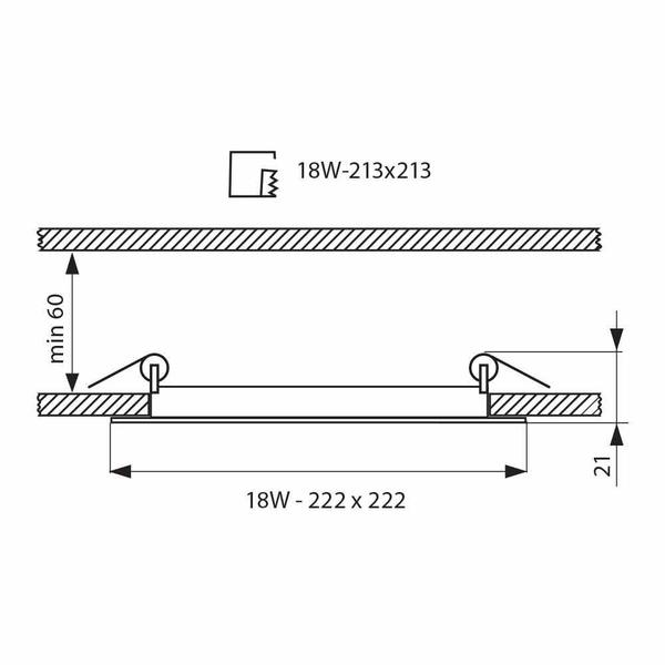 Vivalux VIV003393 LED панел GRID LED 18W 1150lm бял 4000K