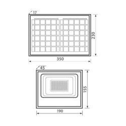 Vivalux VIV004473 LED прожектор със соларен панел ISOLA LED 30W 350lm 6400K IP65