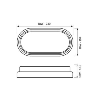 Vivalux VIV003684 LED плафониера ELLIS/O LED 18W бял 4000K IP54