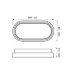 Vivalux VIV004006 LED плафониера ELLIS/O LED 18W черен 4000K IP54