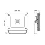 Vivalux VIV003792 LED прожектор Z-PAD LED 20W сив 4000K IP65