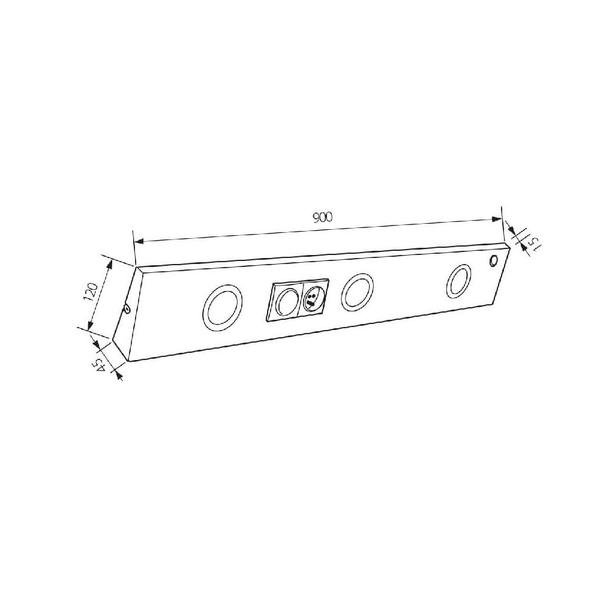 Vivalux VIV000575 Осветление за мебели L 900-GW/AL