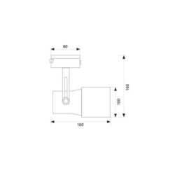 Vivalux VIV004054 Спот за релсов монтаж TECHNO TL900 PAR30 E27 бял