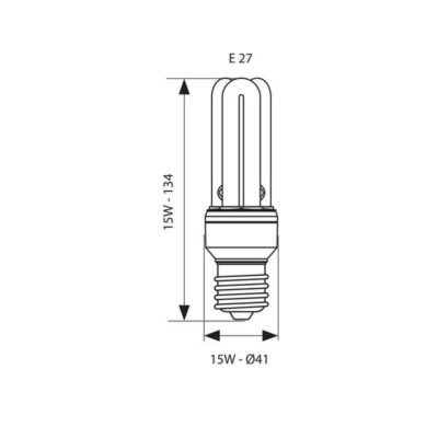 Vivalux VIV000078 Енергоспестяваща лампа ECO LINE 6400K 15W E27 220V