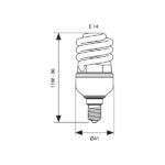 Vivalux VIV003027 Енергоспестяваща лампа X SPIRAL 11W 564lm E14 4000K