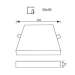 Vivalux VIV004283 LED панел QUADRA LED 18W 1800lm бял 4000K