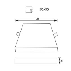 Vivalux VIV004283 LED панел QUADRA LED 18W 1800lm бял 4000K