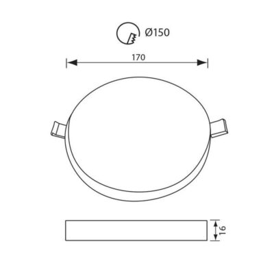 Vivalux VIV004281 LED панел RONDO LED 24W 2400lm бял 4000K