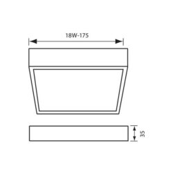 Vivalux VIV003999 LED осветително тяло HUGO LED 18W бял 4000K