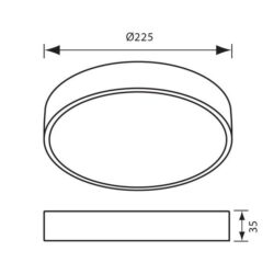 Vivalux VIV004661 LED Плафон DARS 24W черен 4000K