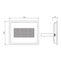 Vivalux VIV004036 LED прожектор VIGOR LED SMD 150W черен 6400K IP65