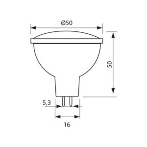 Vivalux VIV004740 LED лампа XARD LED MR16 5W 350lm 12V G5.3 4000K