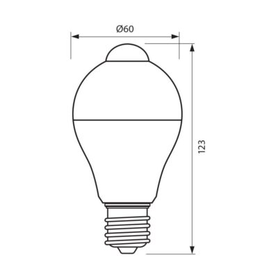 Vivalux VIV004985 LED лампа с IR сензор за движение SIGMA LED PIR 11W 1000lm E27 4000K