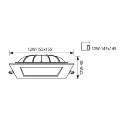 Vivalux VIV003990 ЛЕД луна за вграждане ENZO LED 12W 4000K 220V